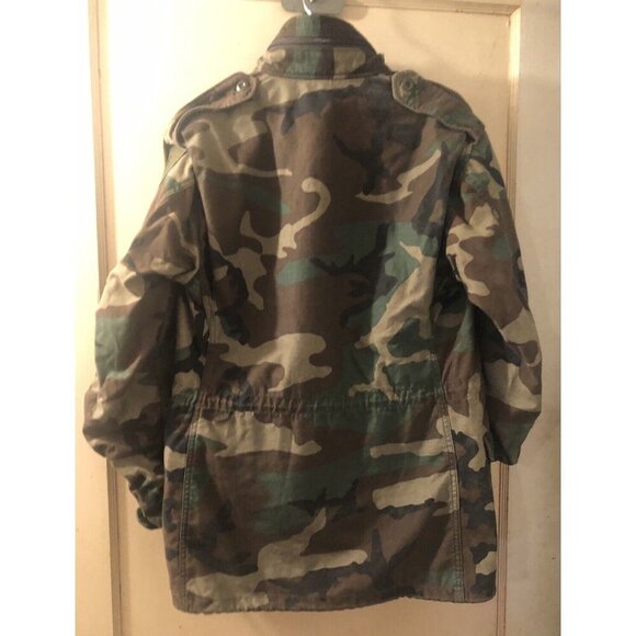 US Army Field Jacket Small Woodland Camo Cold Weather 8415-01-099-7831 + Liner - Picture 2 of 16